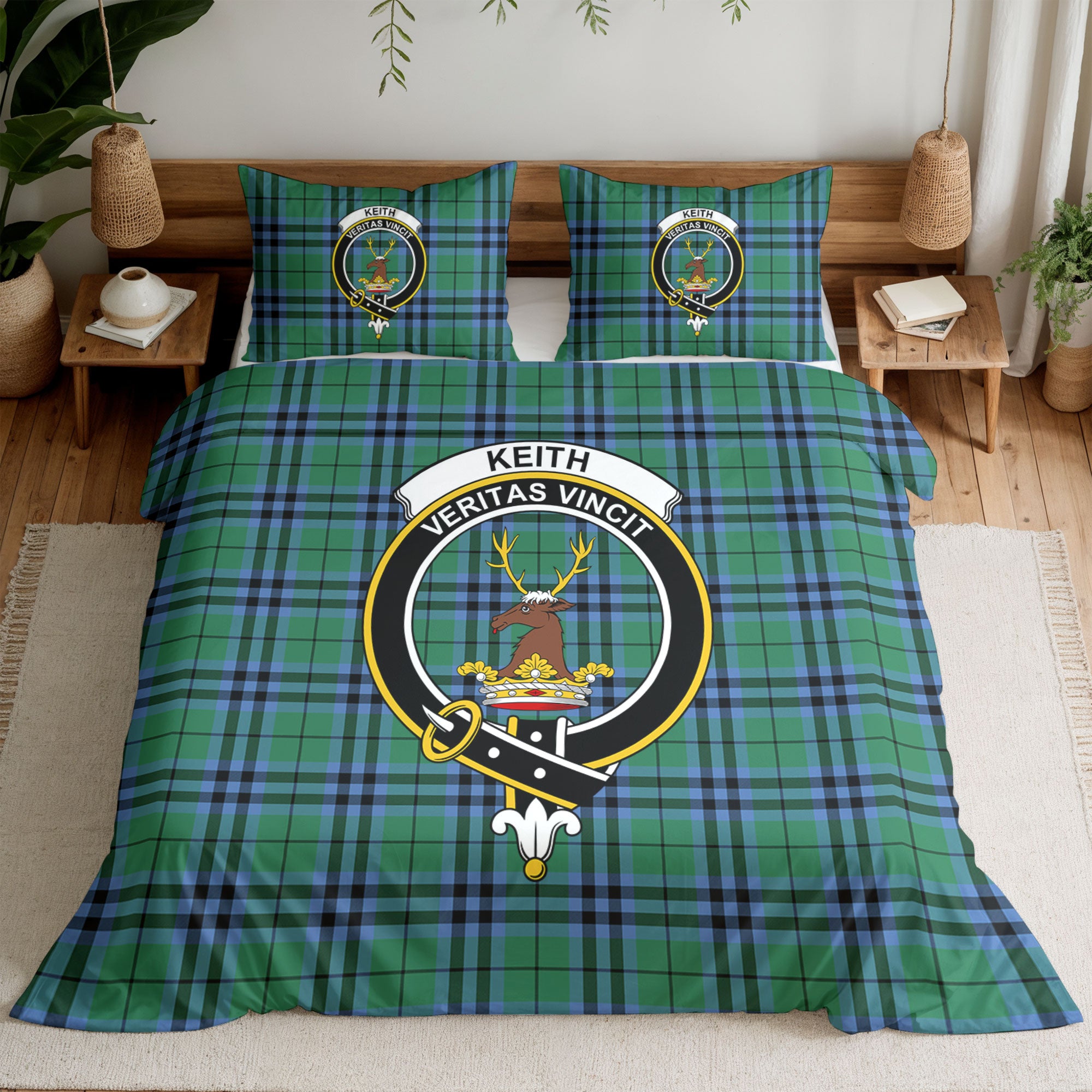 Keith Ancient Tartan Crest Bedding Set