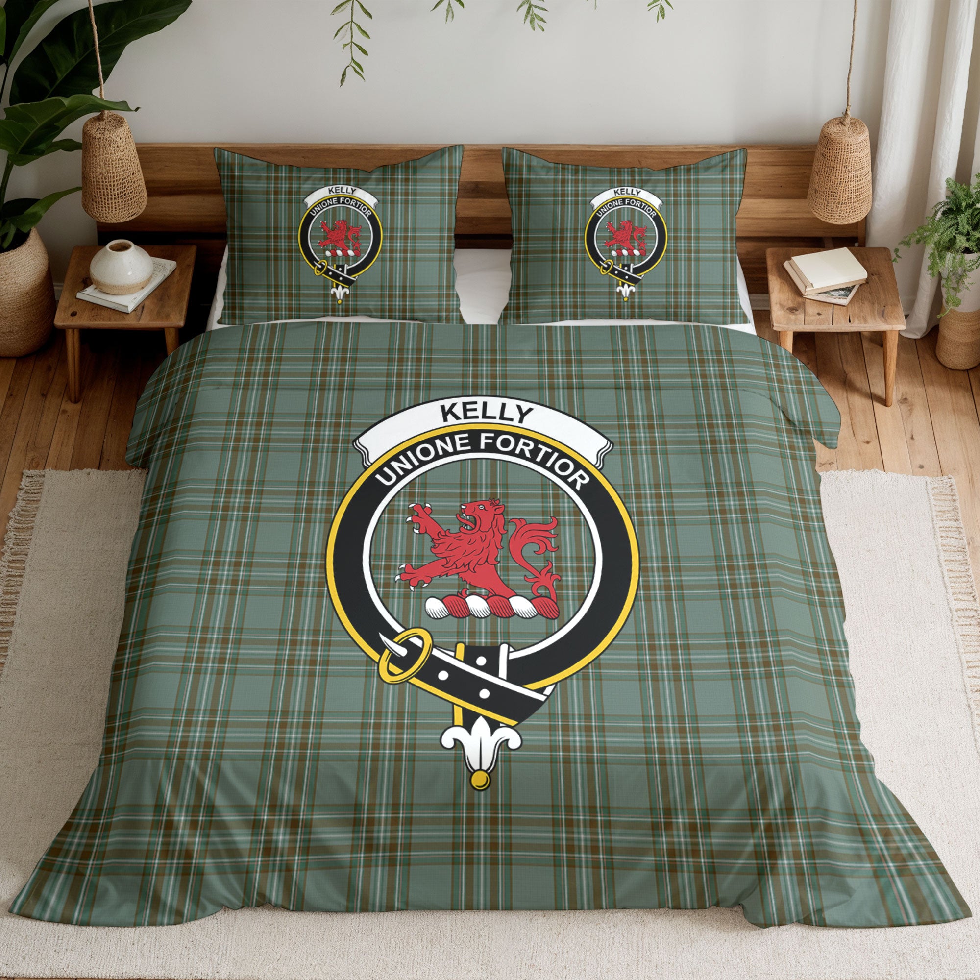 Kelly Dress Tartan Crest Bedding Set