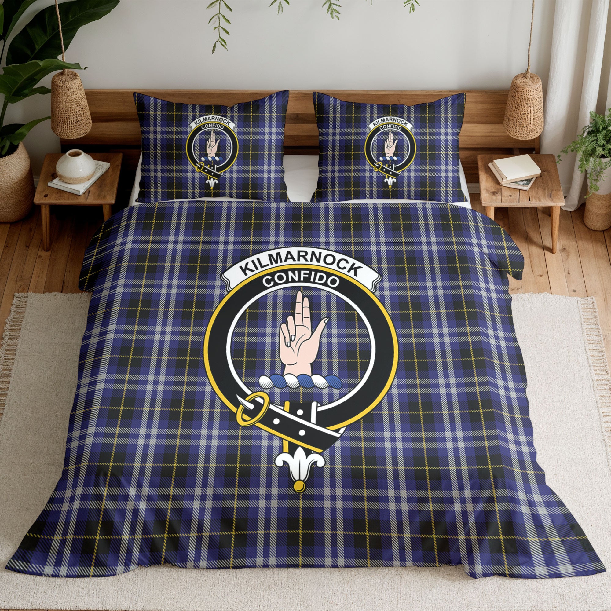 Kilmarnock Tartan Crest Bedding Set