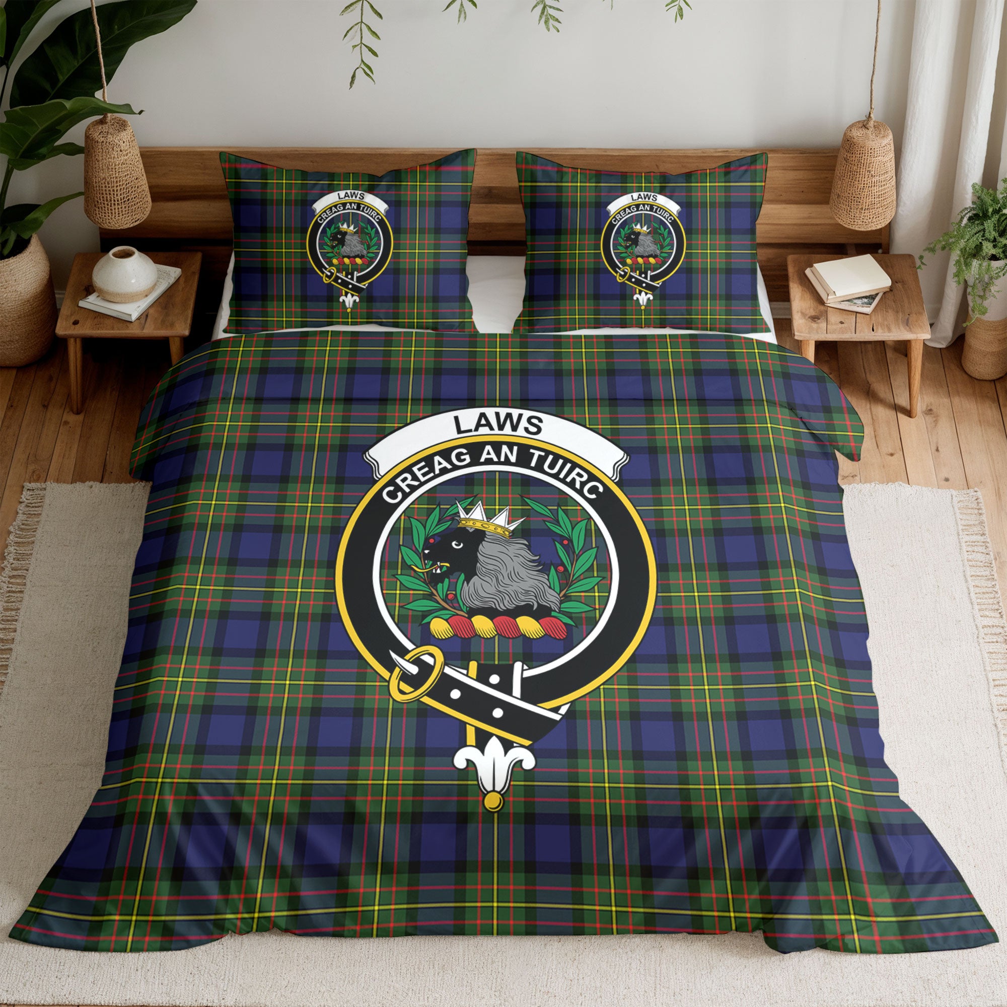 Laws Tartan Crest Bedding Set