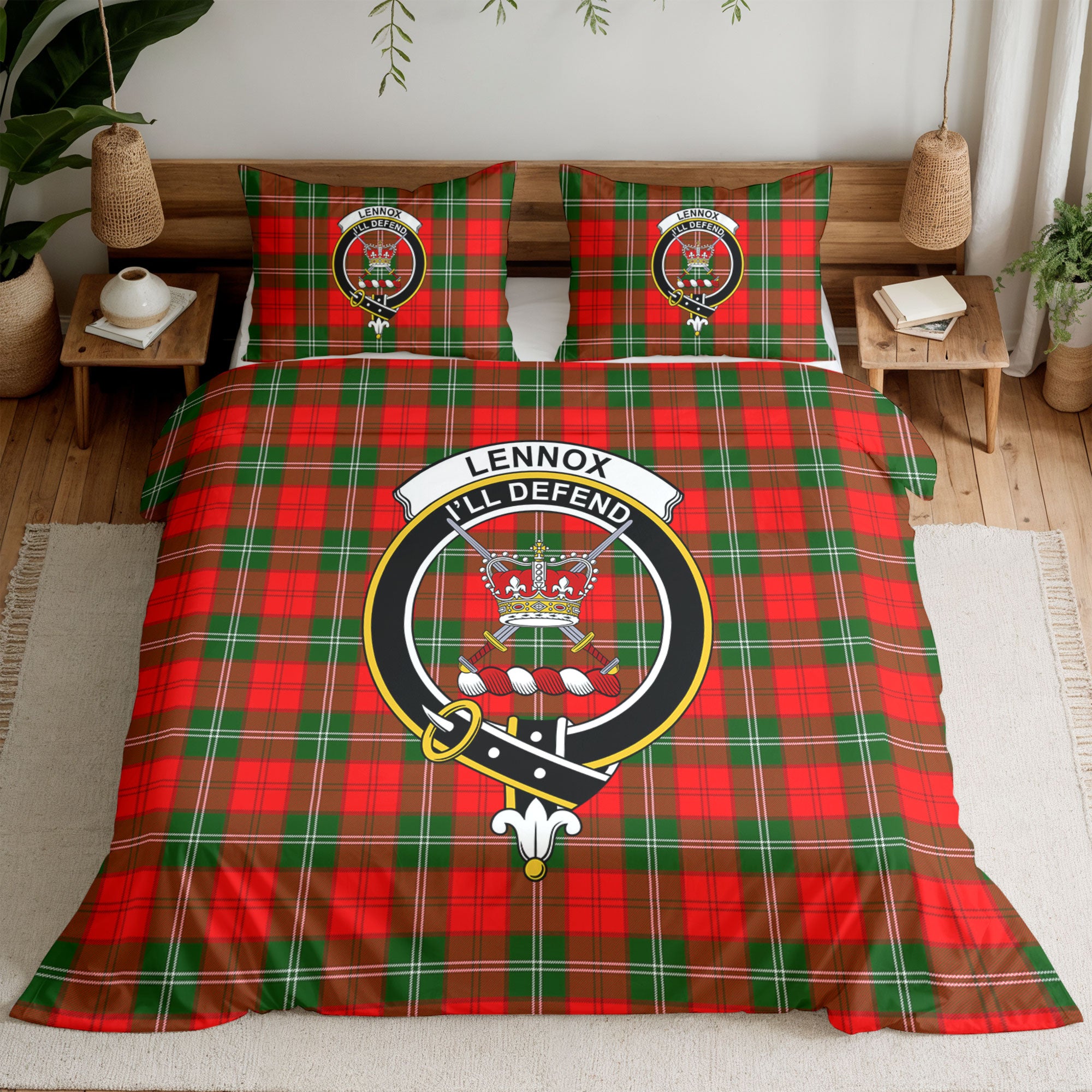 Lennox (Lennox Kincaid) Tartan Crest Bedding Set
