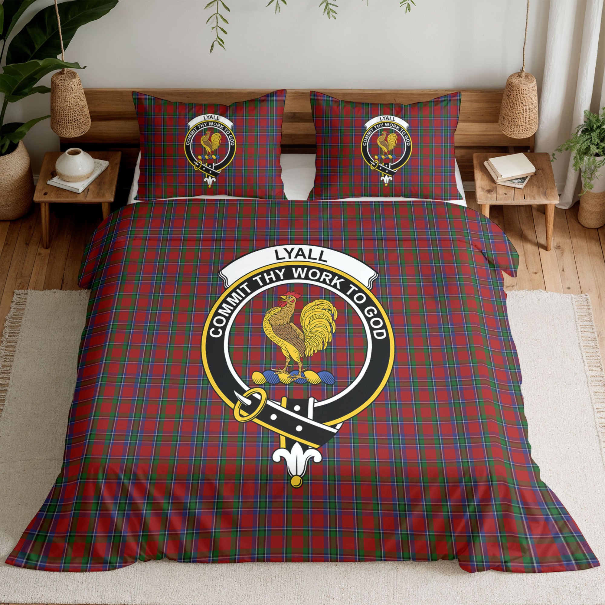Lyall Tartan Crest Bedding Set