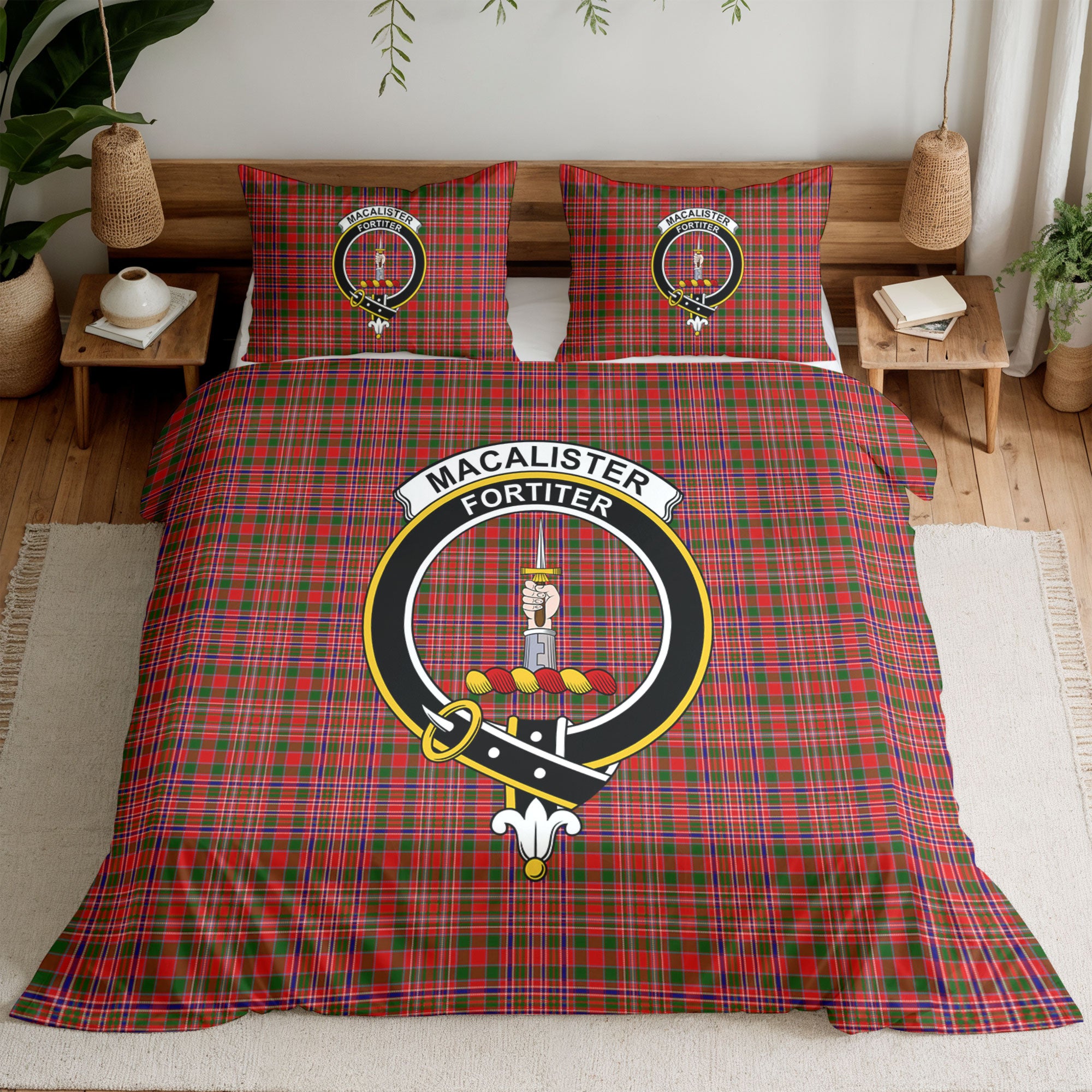 MacAlister Modern Tartan Crest Bedding Set