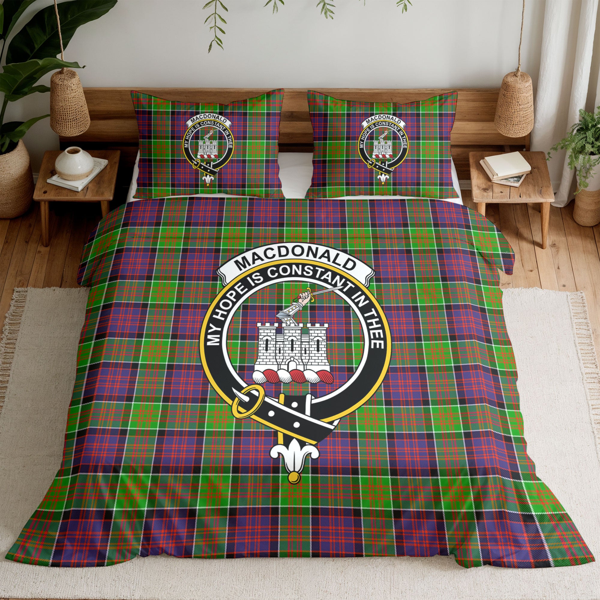 MacDonald (Clan Ranald) Tartan Crest Bedding Set