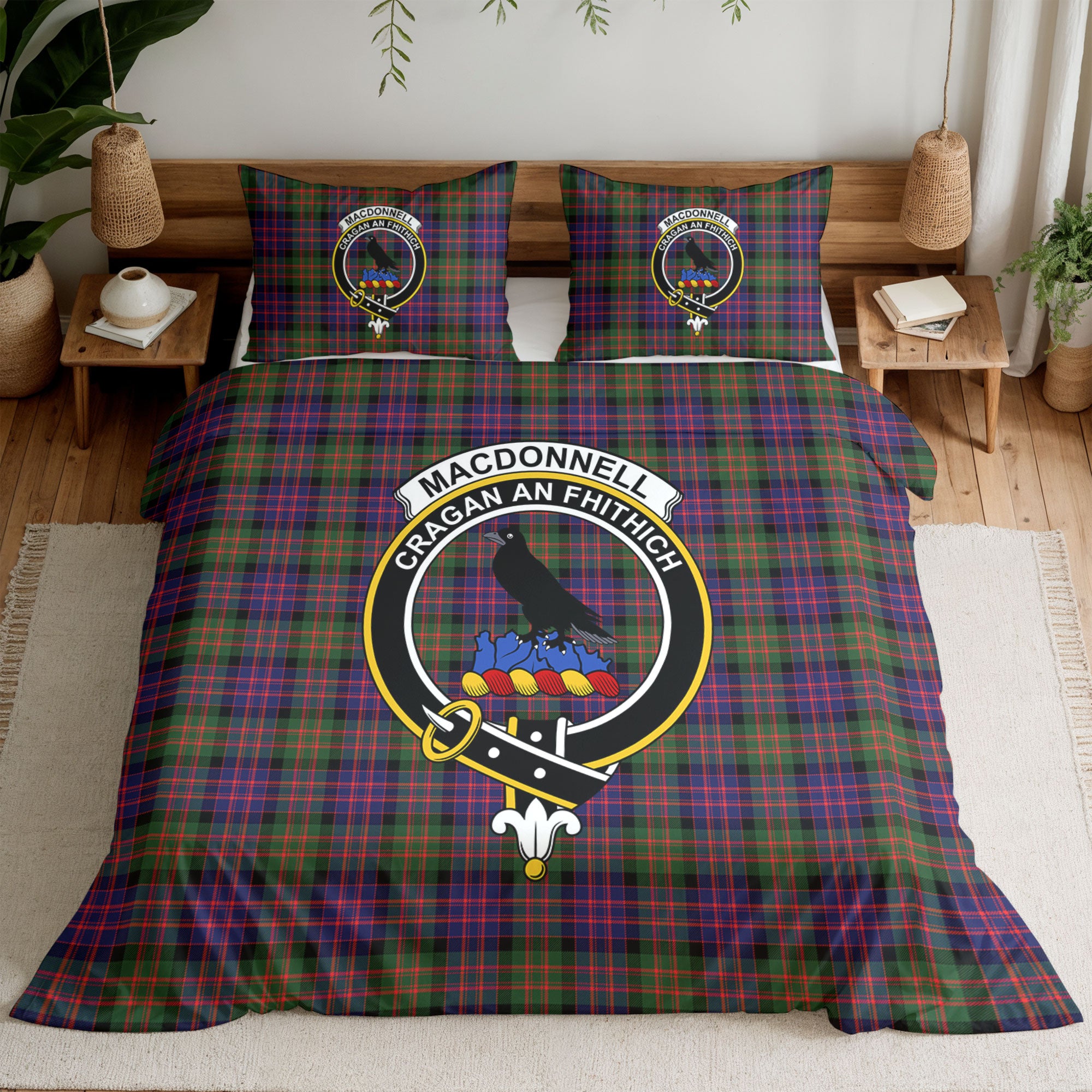 MacDonnell of Glengarry Modern Tartan Crest Bedding Set
