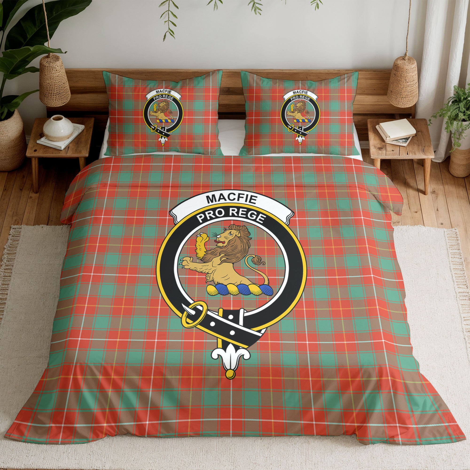 MacFie Ancient Tartan Crest Bedding Set
