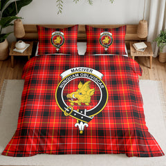 MacIver Modern Tartan Crest Bedding Set