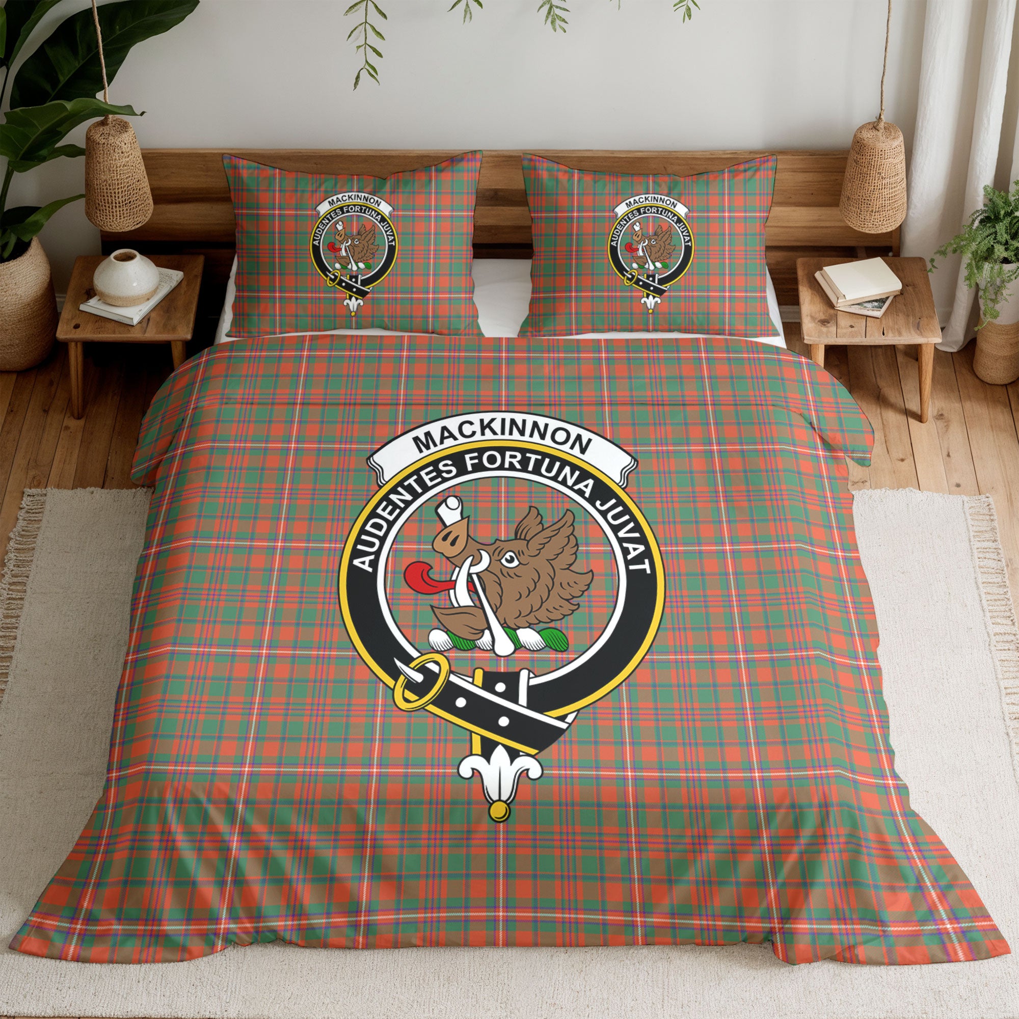 MacKinnon Ancient Tartan Crest Bedding Set