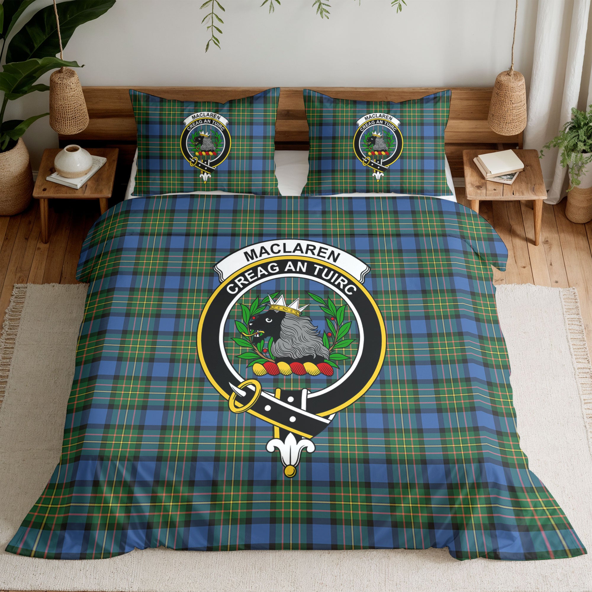 MacLaren Ancient Tartan Crest Bedding Set