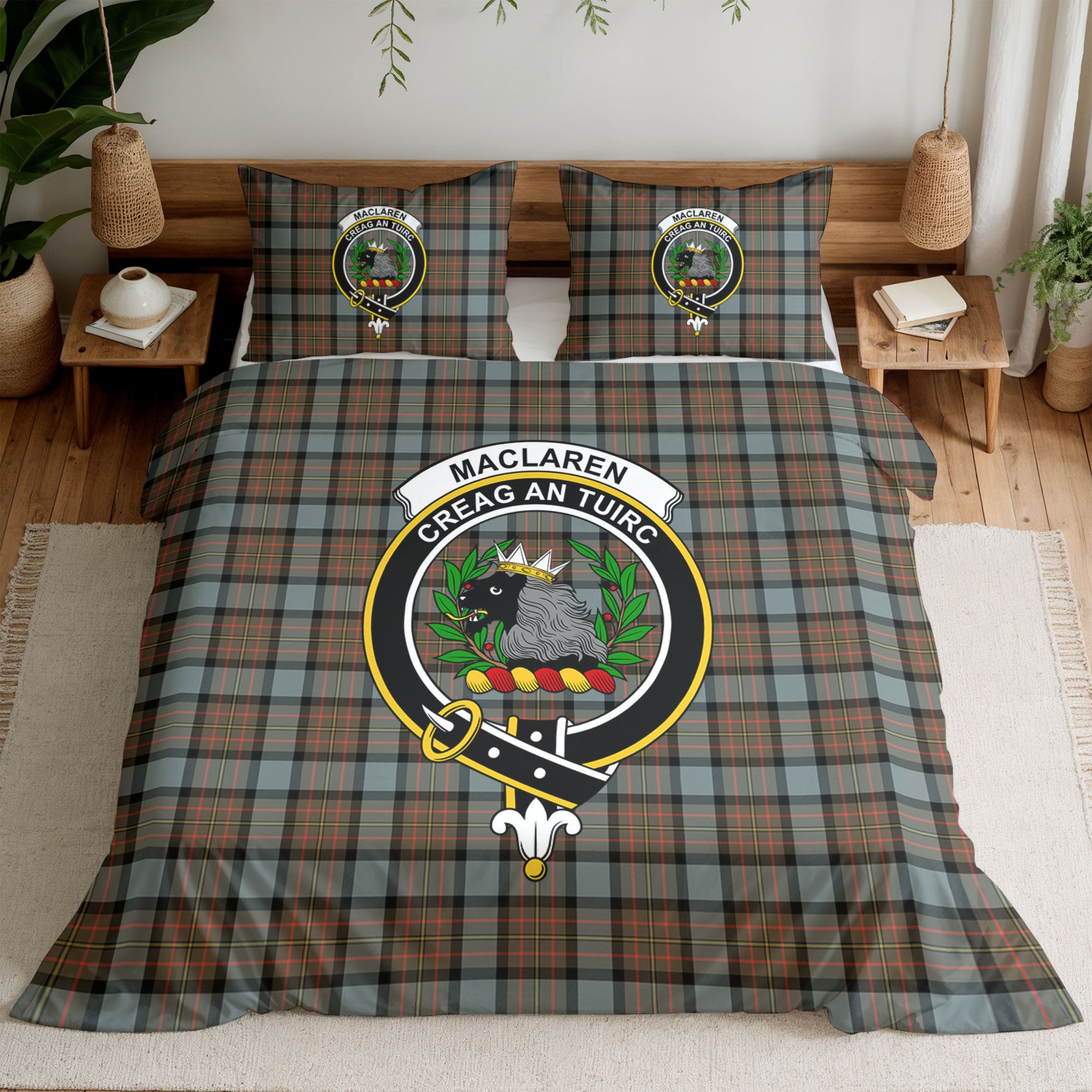MacLaren Weathered Tartan Crest Bedding Set