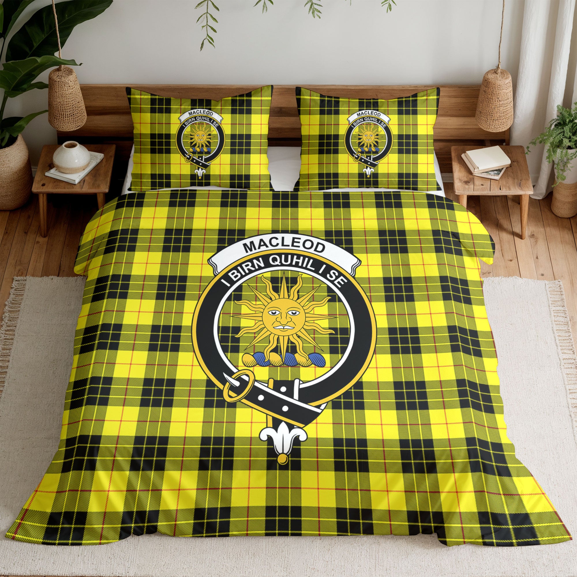 MacLeod of Lewis Modern Tartan Crest Bedding Set