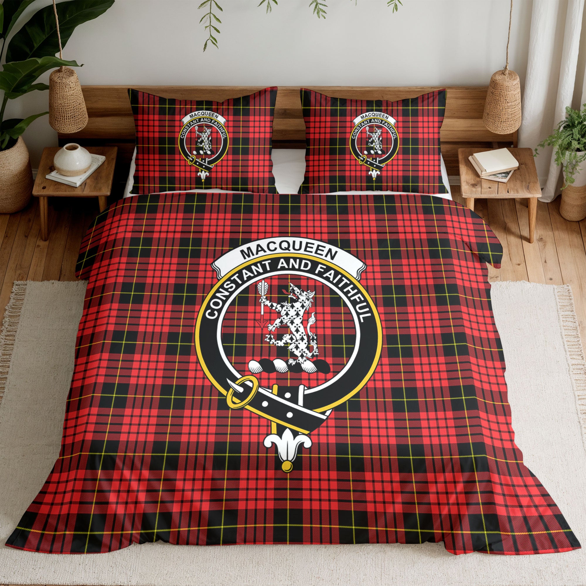MacQueen Modern Tartan Crest Bedding Set