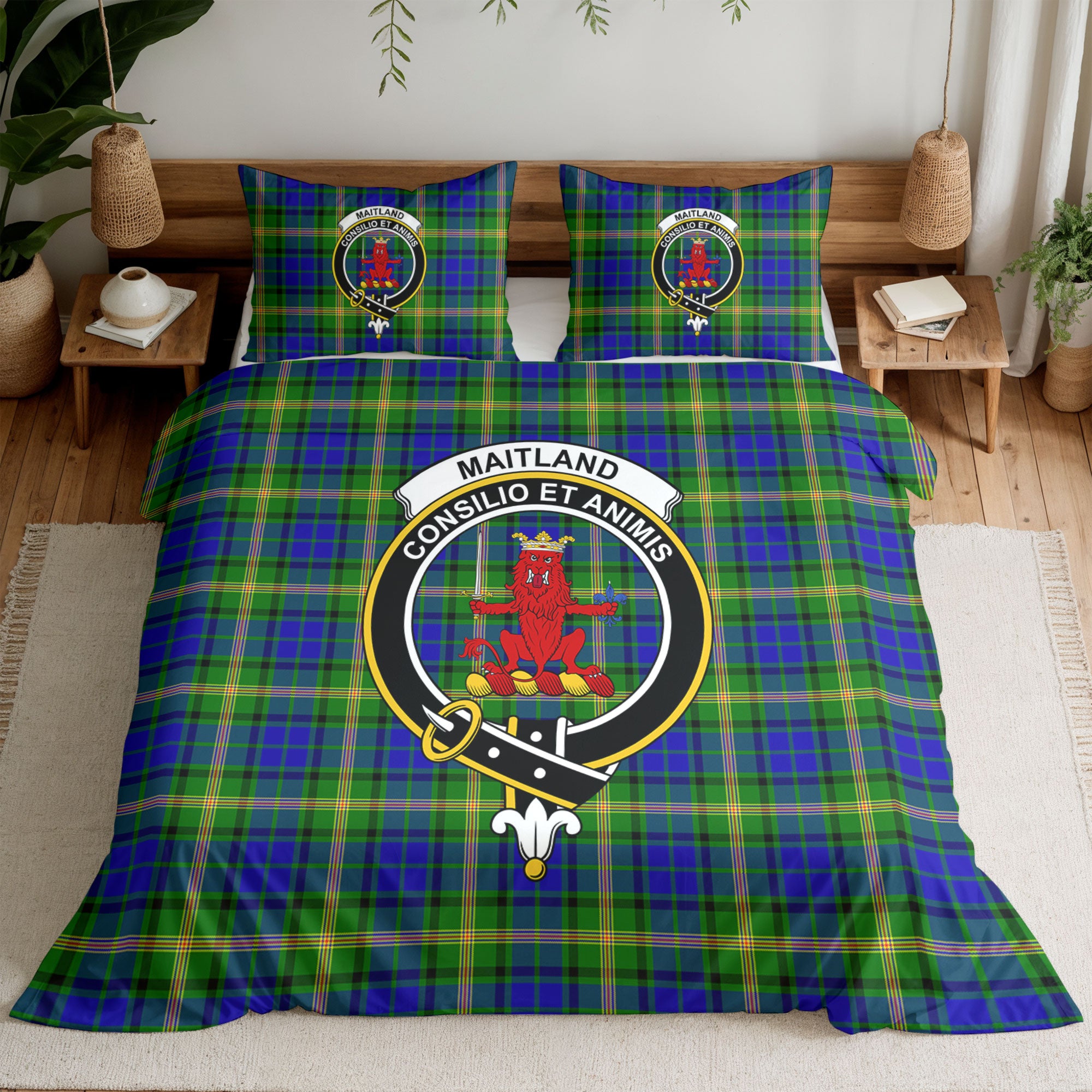 Maitland Tartan Crest Bedding Set