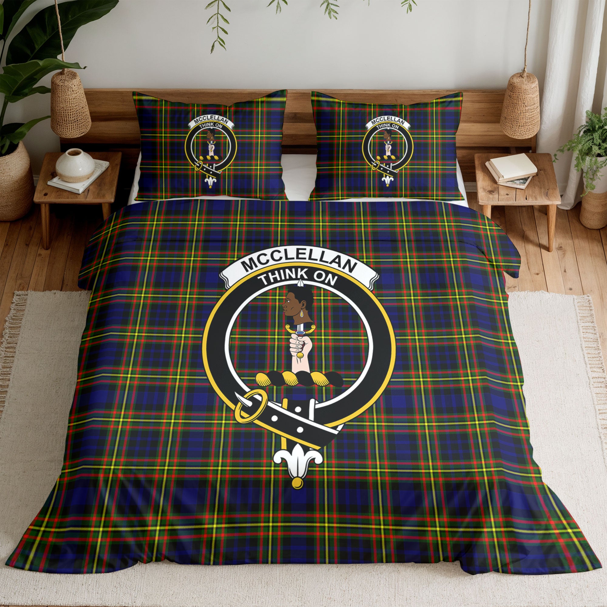 McClellan Modern Tartan Crest Bedding Set
