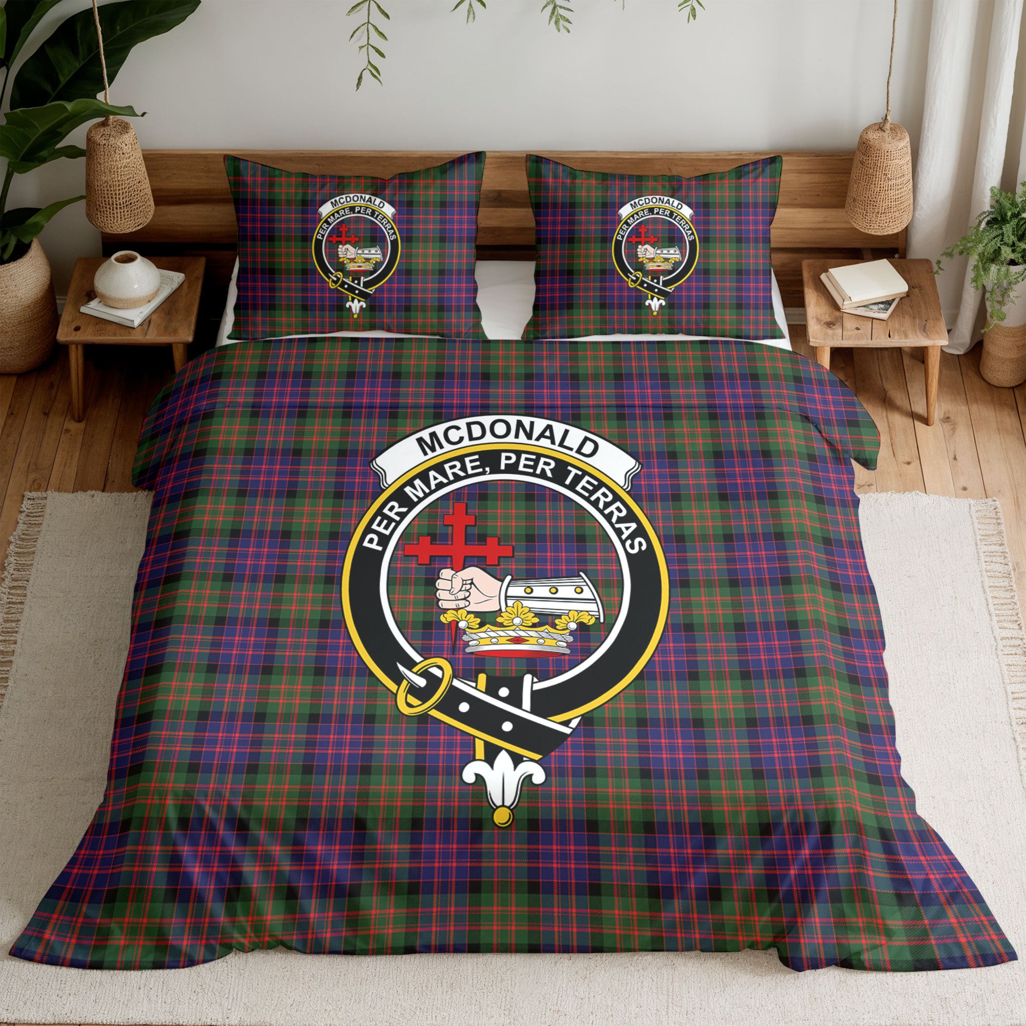 McDonald Modern Tartan Crest Bedding Set