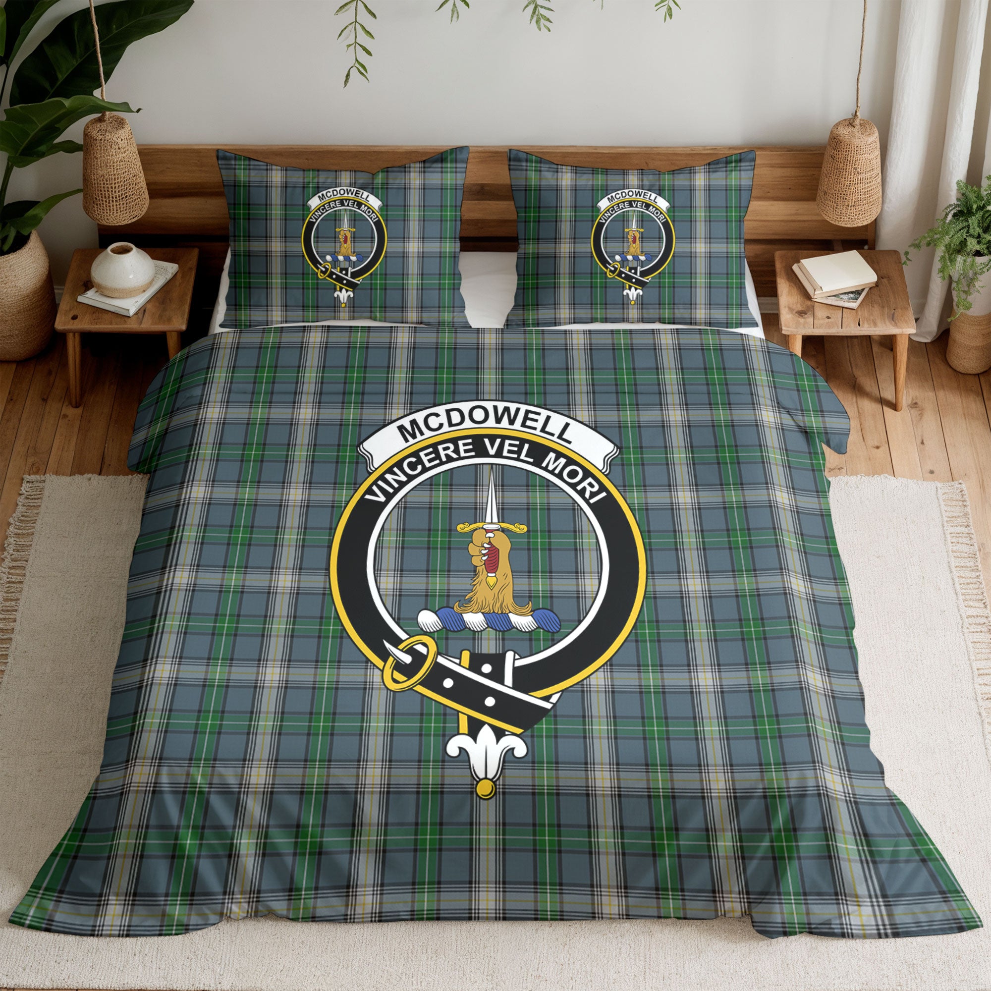 McDowell (MacDowell) Tartan Crest Bedding Set