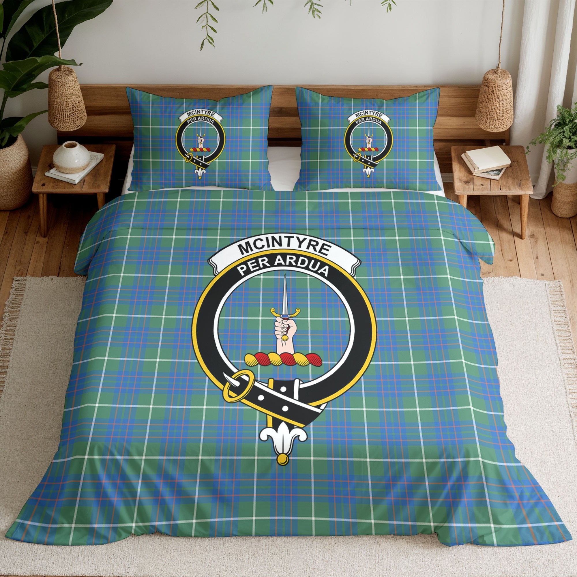 McIntyre Hunting Ancient Tartan Crest Bedding Set