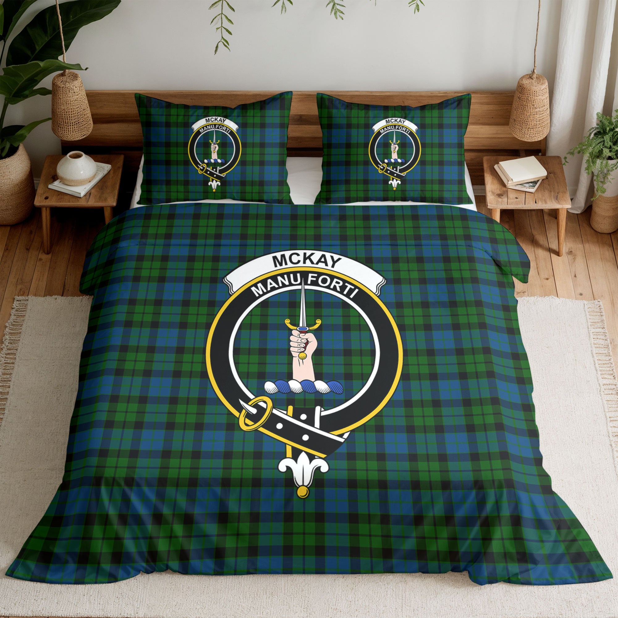 McKay Modern Tartan Crest Bedding Set