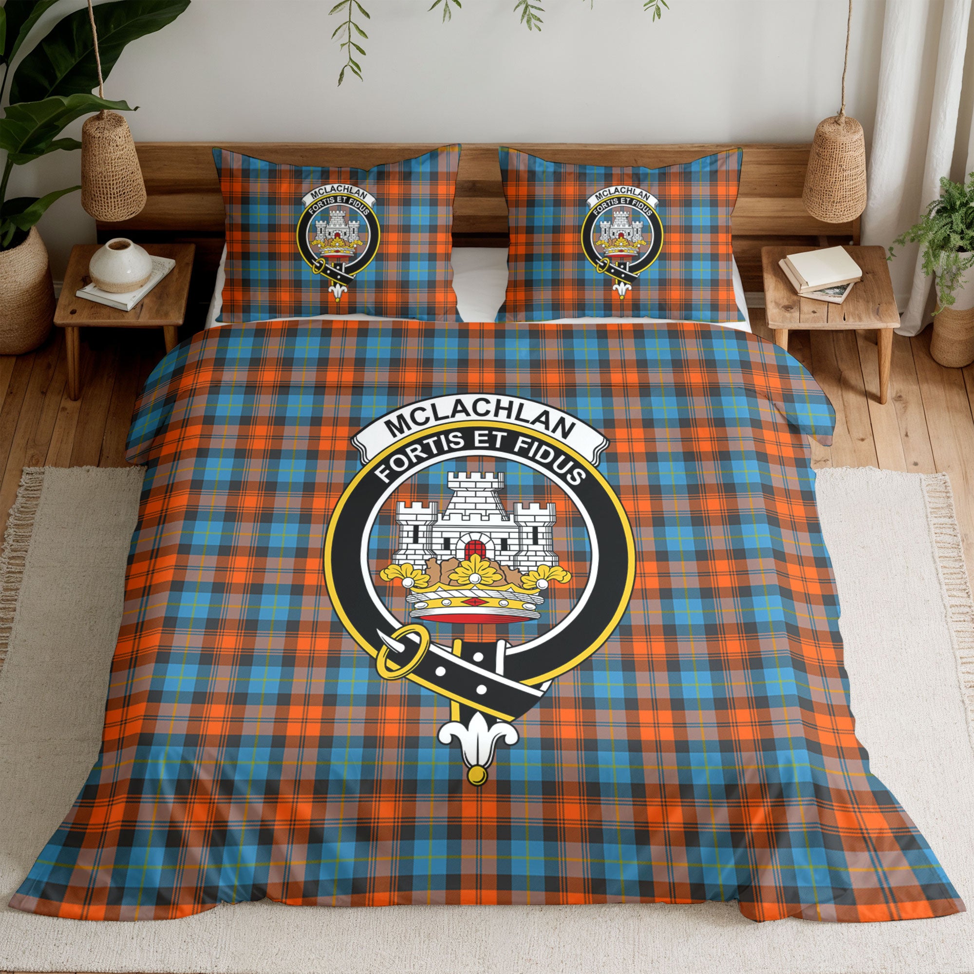 McLachlan Ancient Tartan Crest Bedding Set