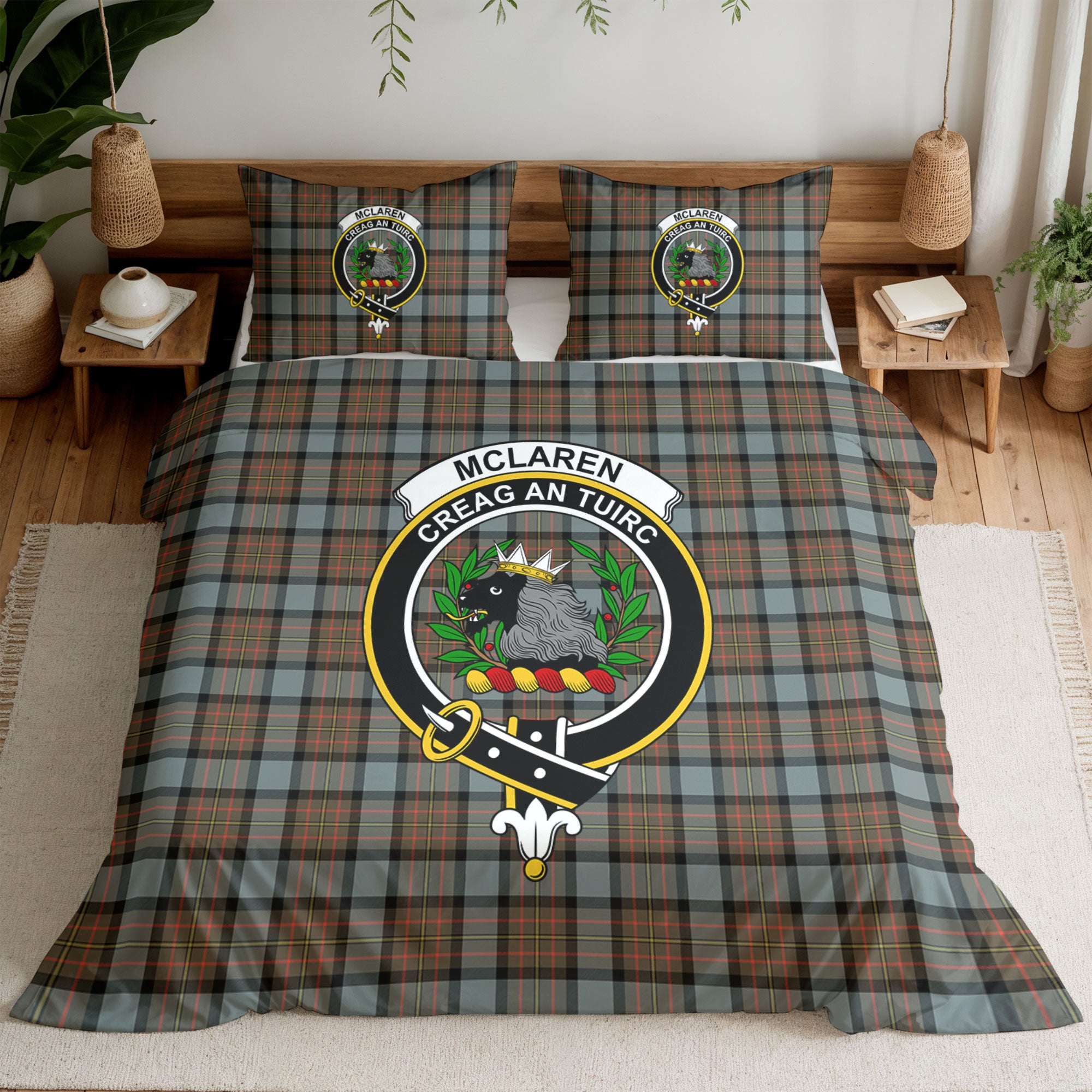 McLaren Weathered Tartan Crest Bedding Set