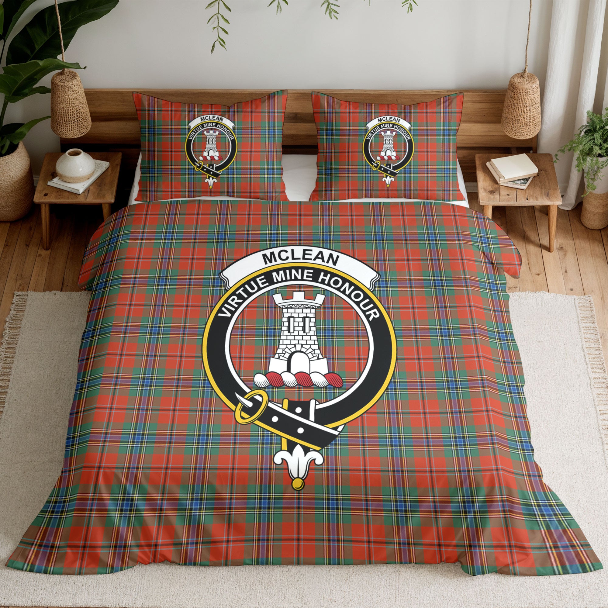 McLean of Duart Ancient Tartan Crest Bedding Set