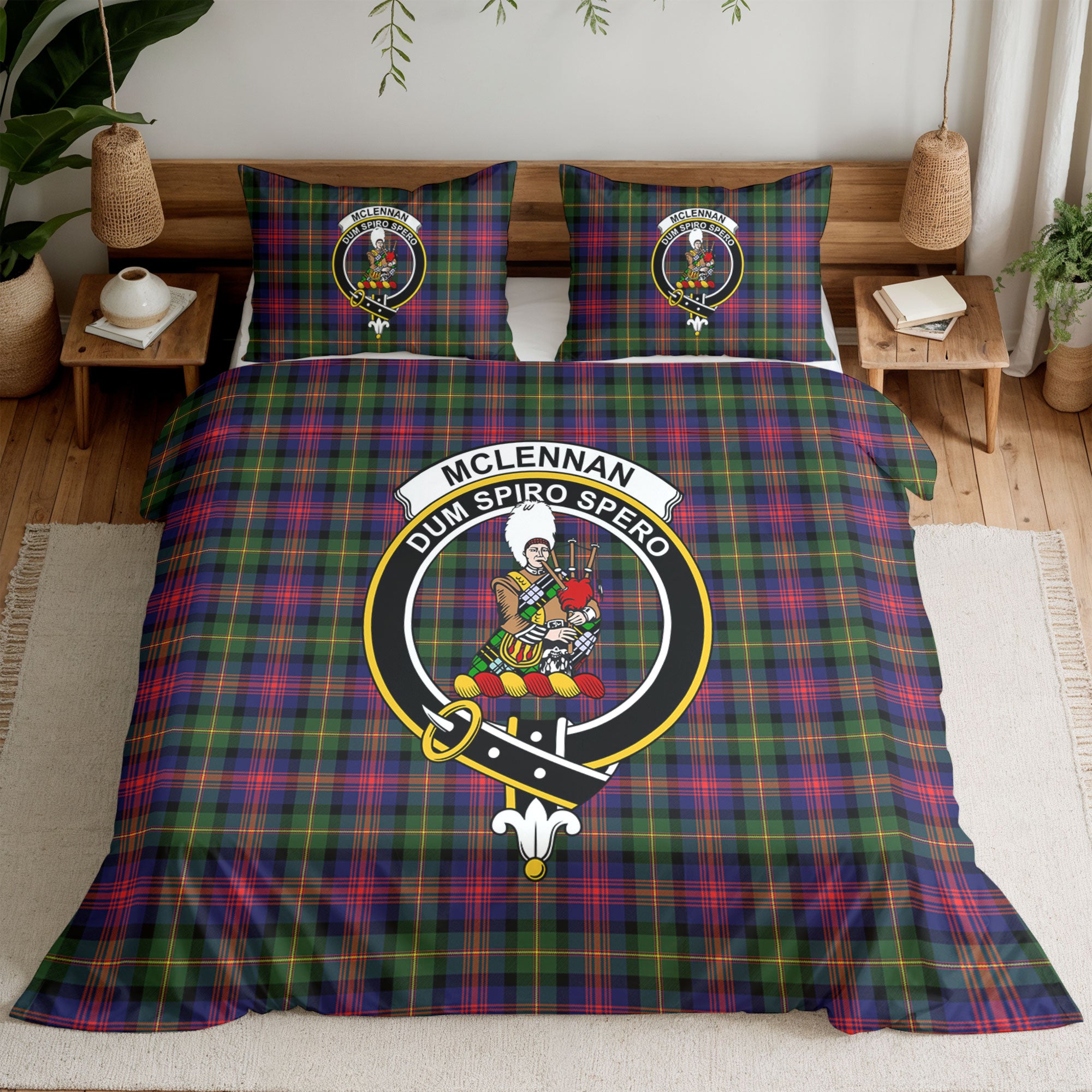 McLennan Modern Tartan Crest Bedding Set