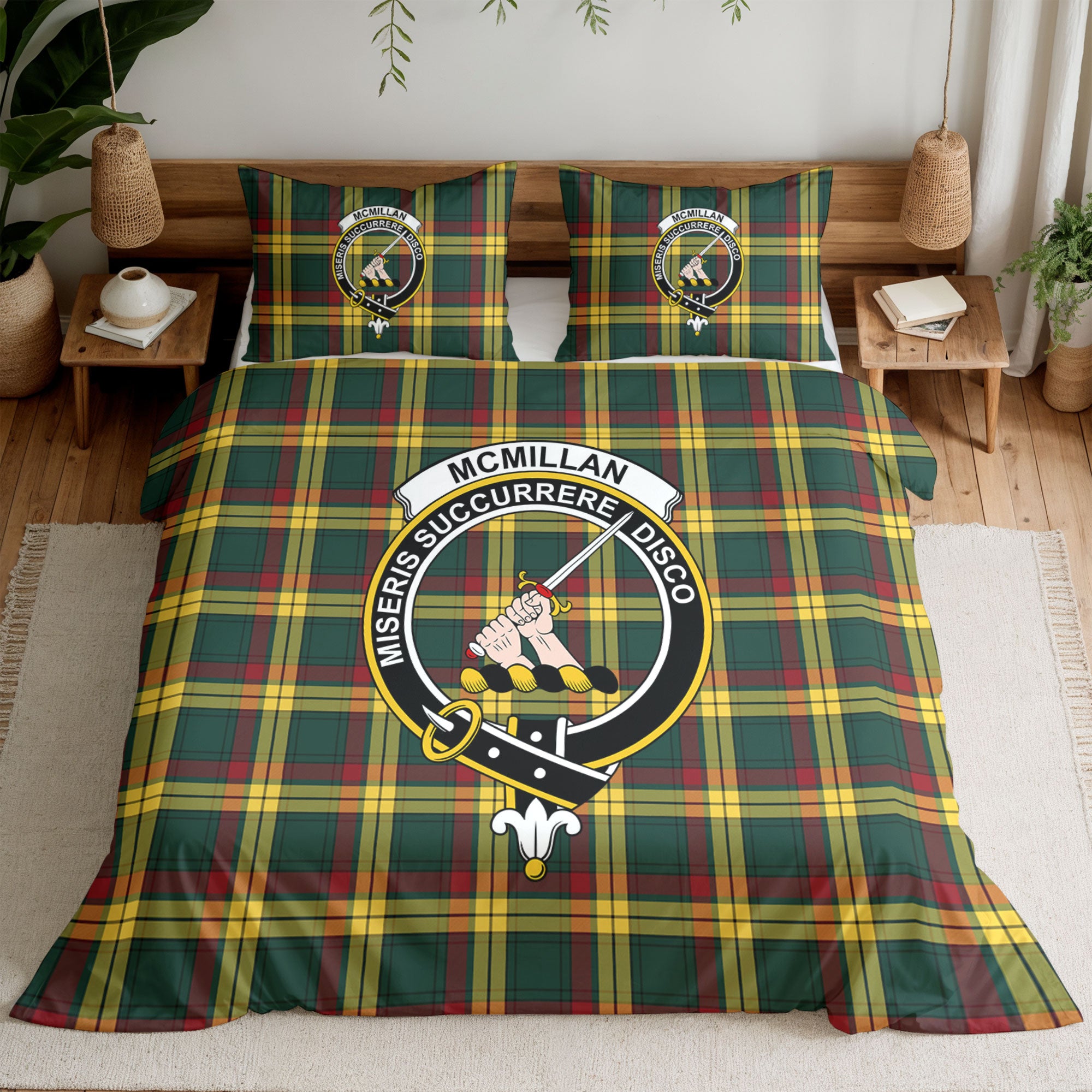McMillan Old Modern Tartan Crest Bedding Set