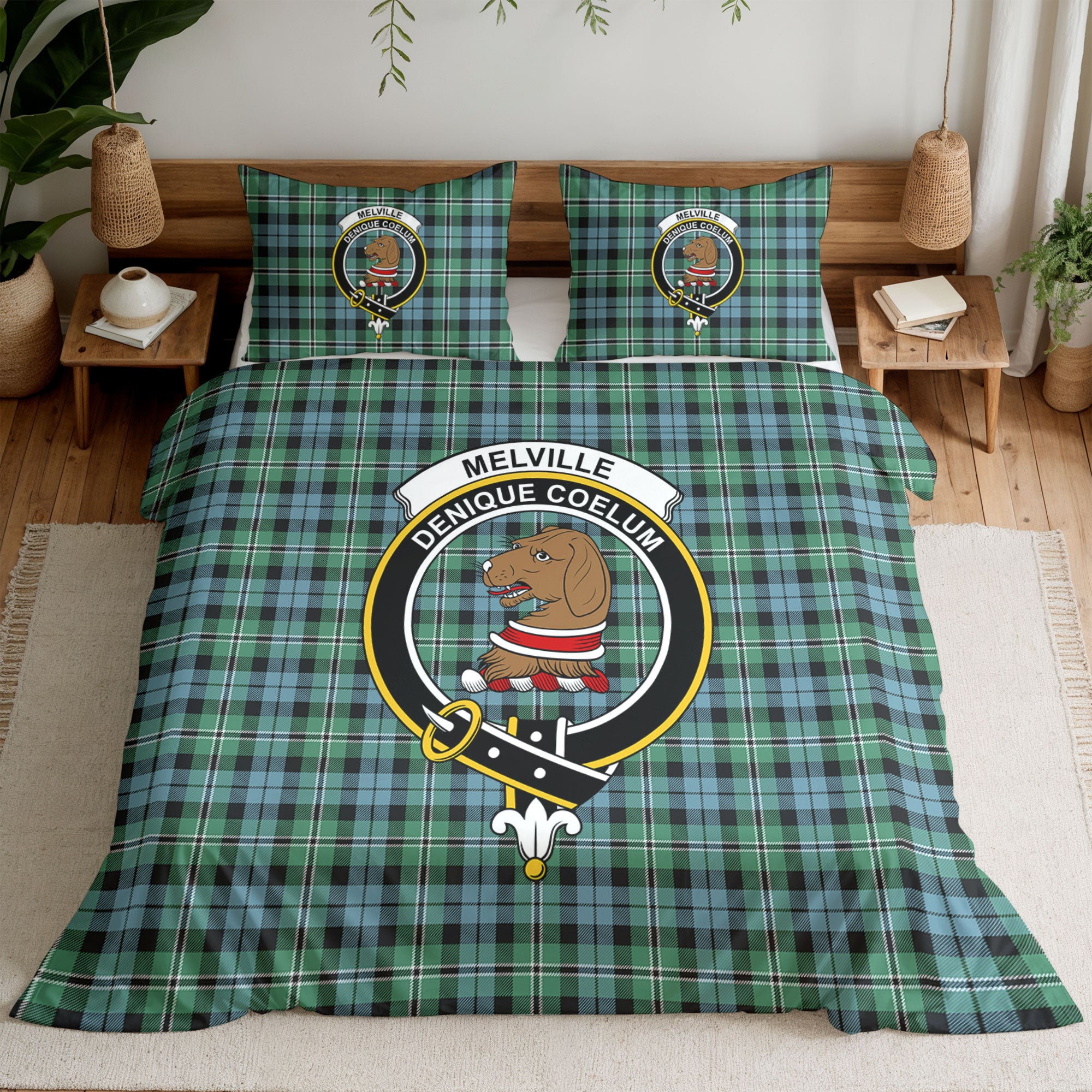 Melville Tartan Crest Bedding Set
