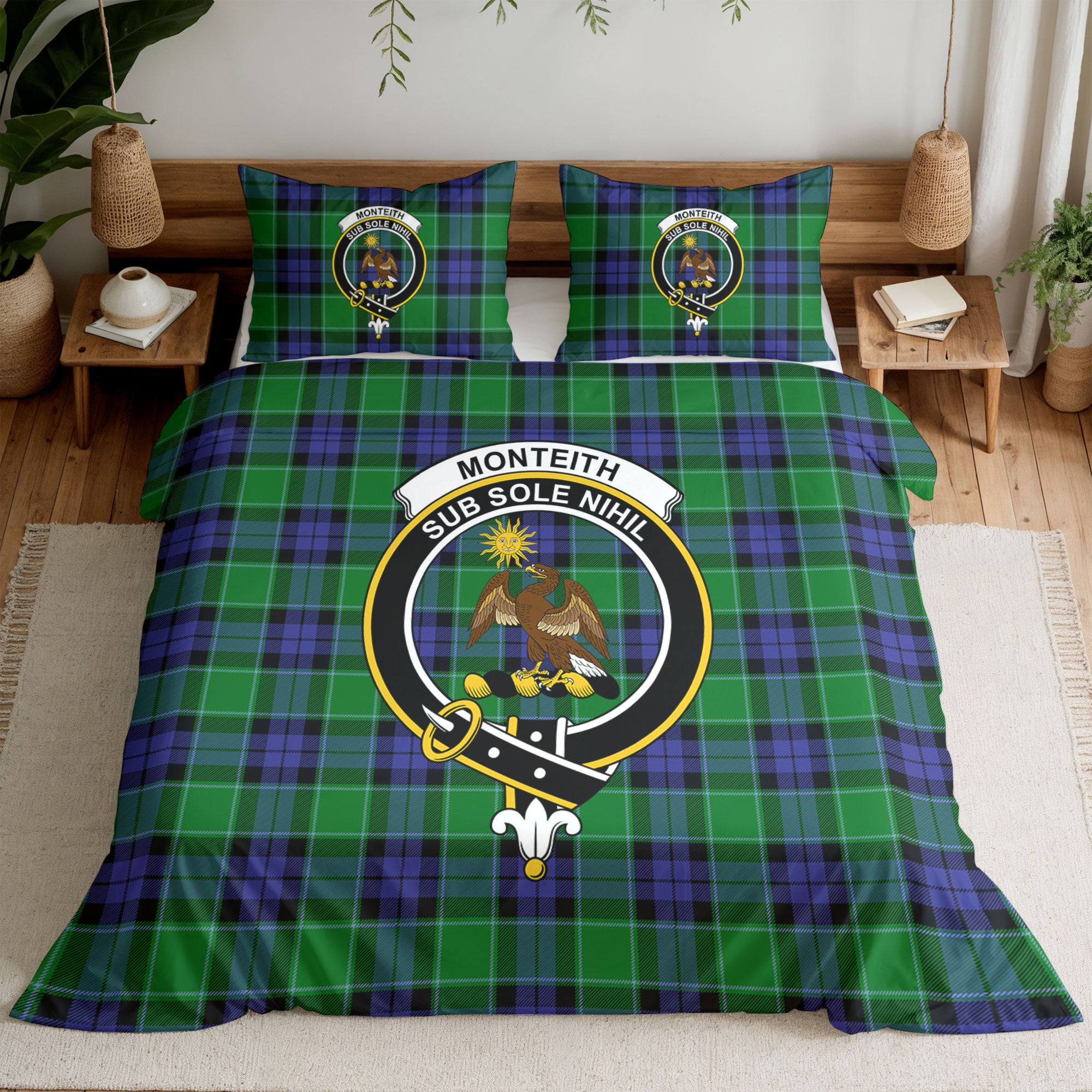 Monteith Tartan Crest Bedding Set