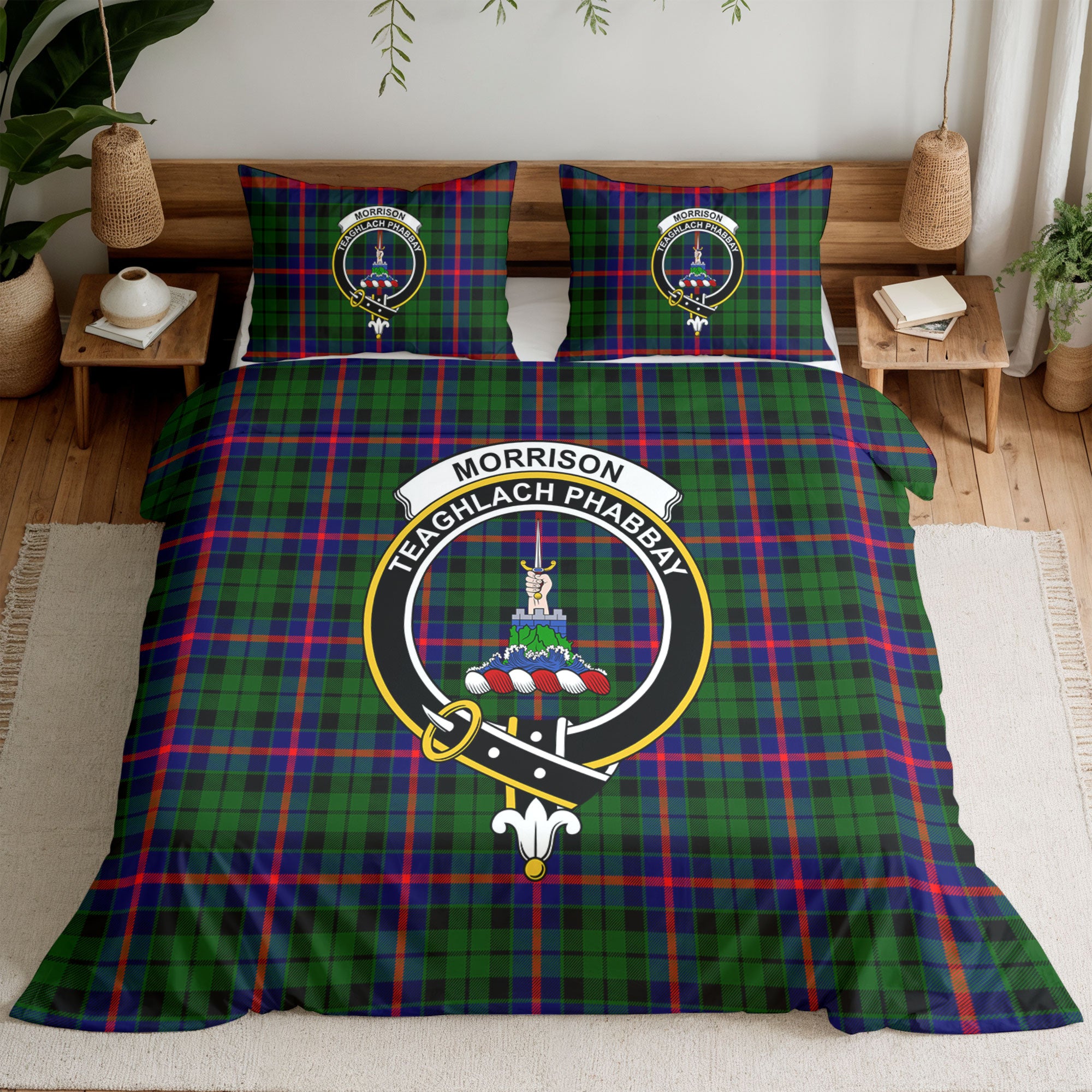 Morrison Modern Tartan Crest Bedding Set