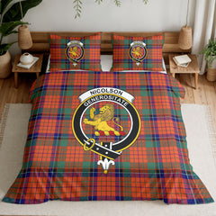 Nicolson Ancient Old Tartan Crest Bedding Set