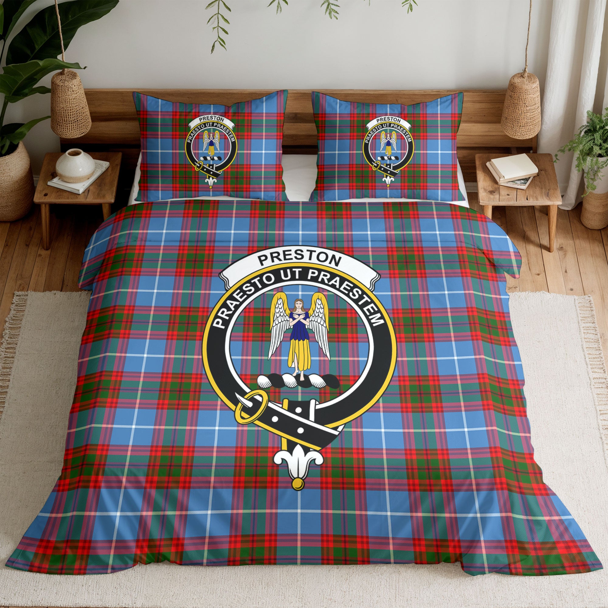 Preston Tartan Crest Bedding Set