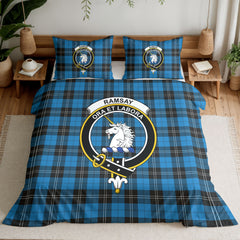 Ramsay Blue Ancient Tartan Crest Bedding Set