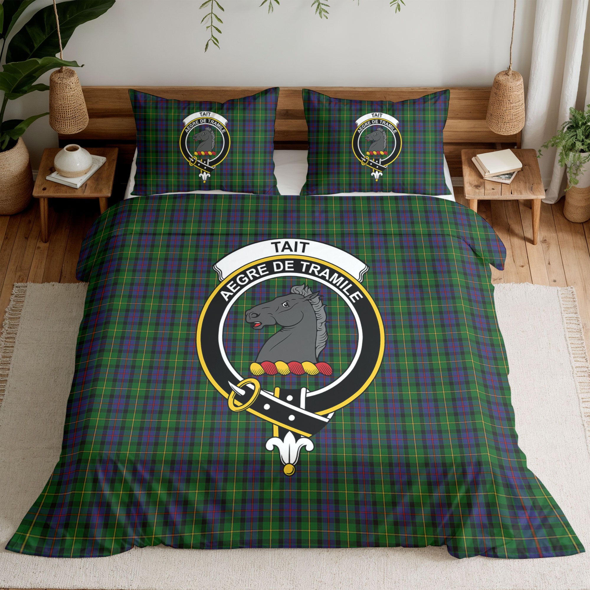 Tait Tartan Crest Bedding Set
