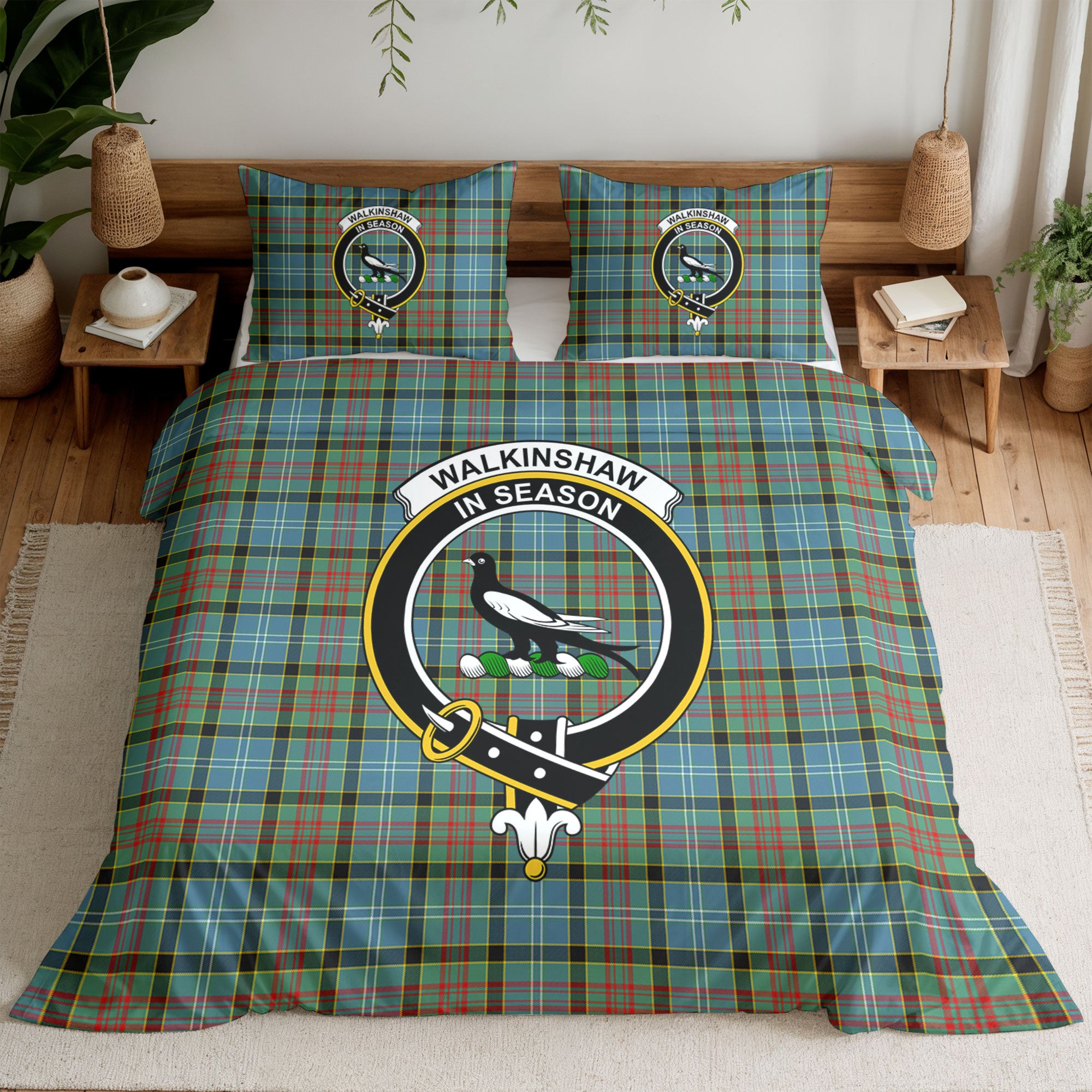 Walkinshaw Tartan Crest Bedding Set