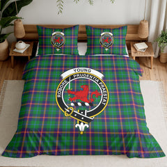Young Modern Tartan Crest Bedding Set