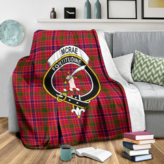 McRae Modern Tartan Crest Blanket