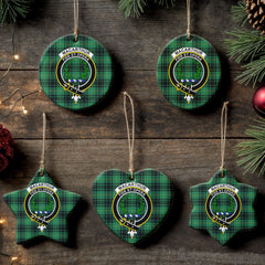 MacArthur Ancient Tartan Crest Christmas Ceramic Ornament