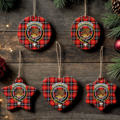 Marjoribanks Tartan Crest Christmas Ceramic Ornament