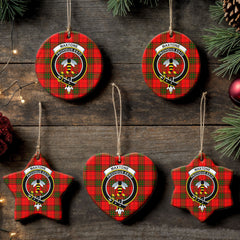 Maxtone Tartan Crest Christmas Ceramic Ornament