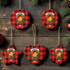 McIver Modern Tartan Crest Christmas Ceramic Ornament