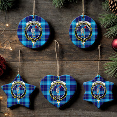 McKerrell Tartan Crest Christmas Ceramic Ornament