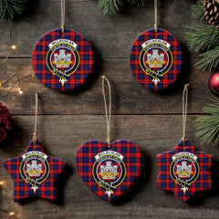 McLachlan Modern Tartan Crest Christmas Ceramic Ornament