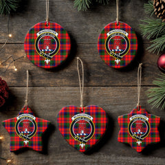McNaughten Tartan Crest Christmas Ceramic Ornament
