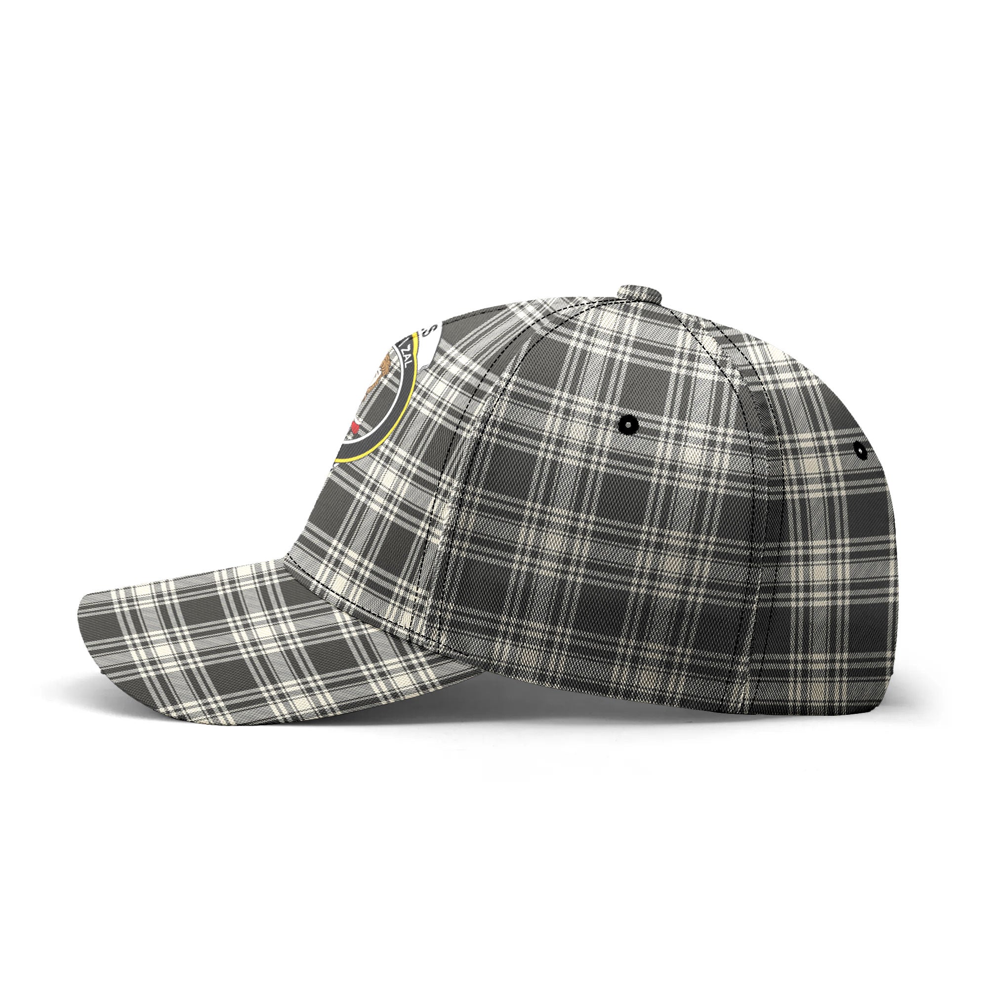 Menzies Black - White Ancient Tartan Crest Classic Cap