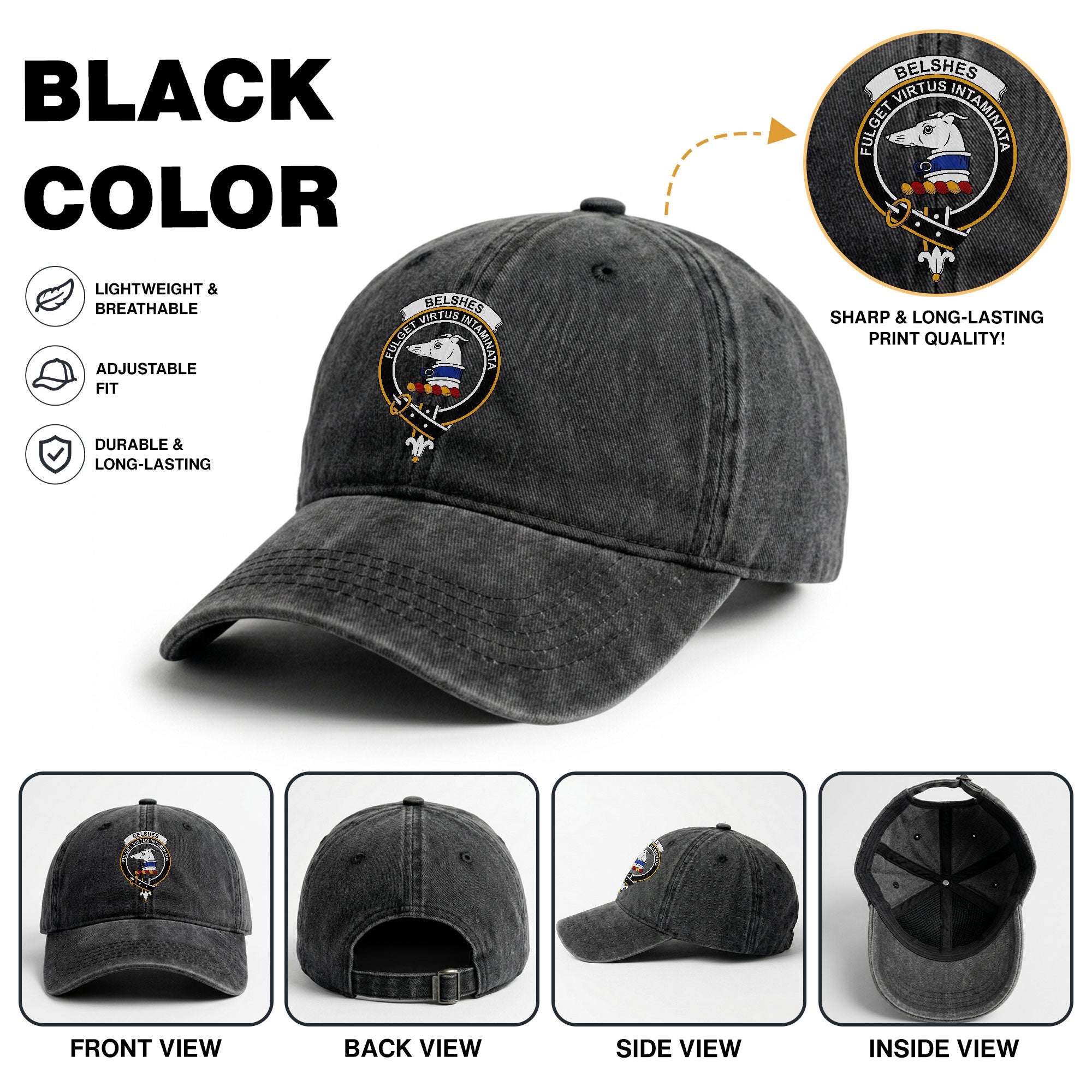 Belshes Crest Washed Classic Cap