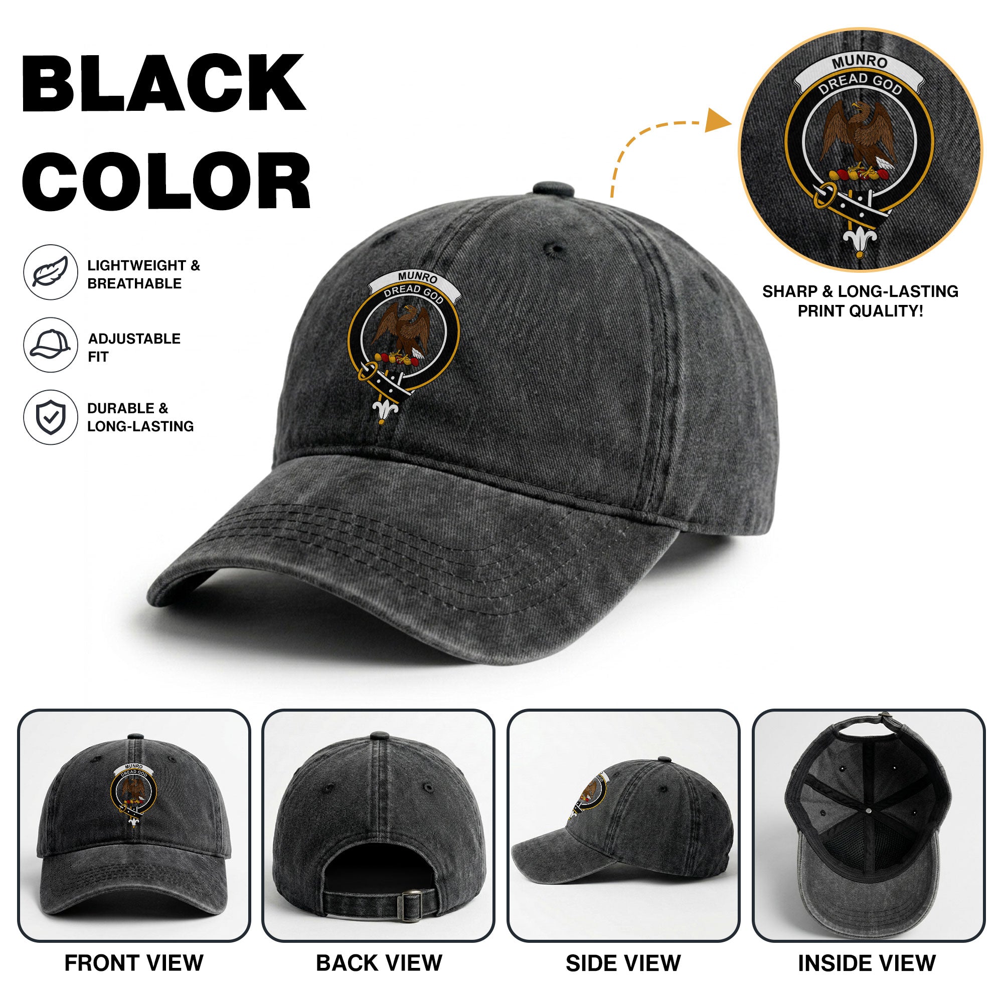 Munro Crest Washed Classic Cap