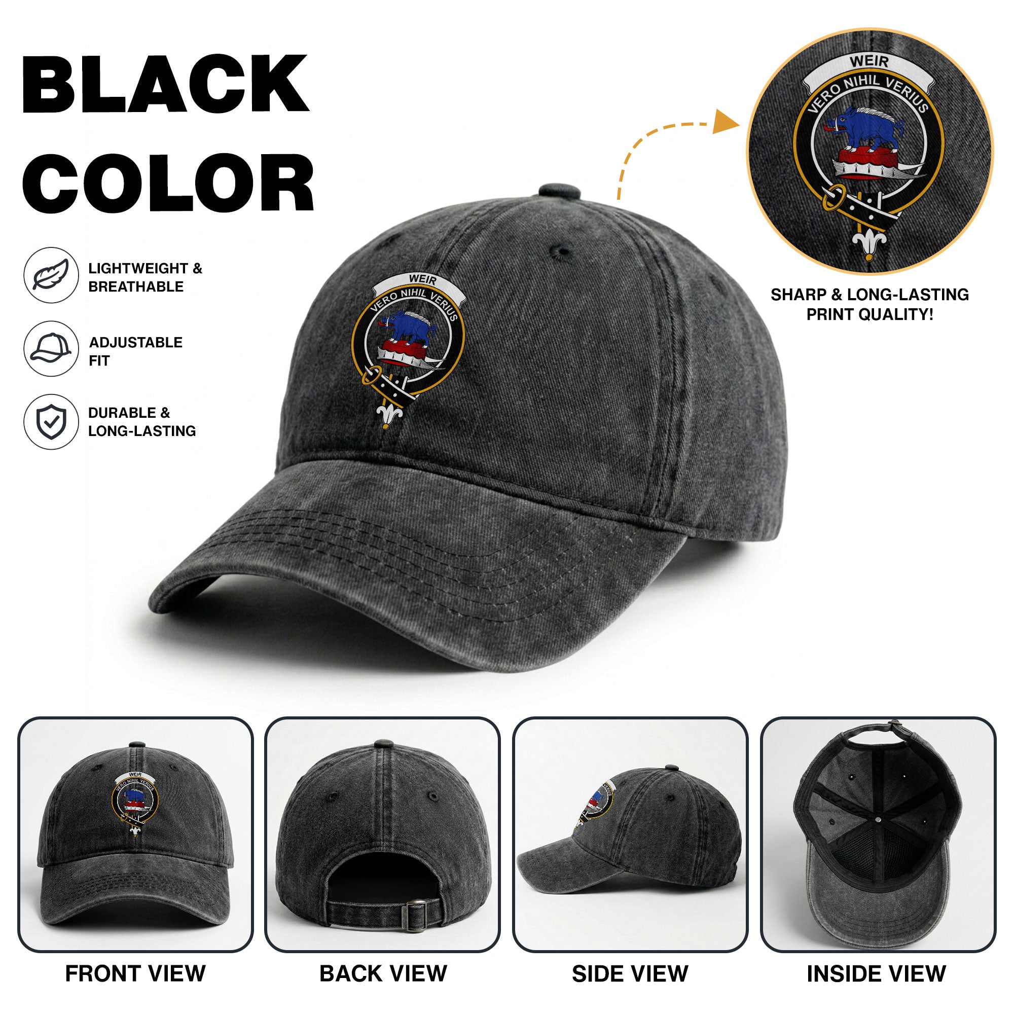 Weir Crest Washed Classic Cap