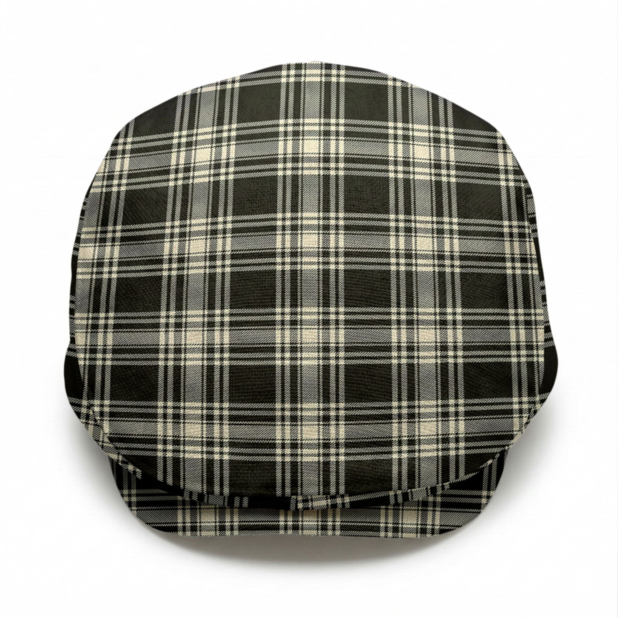 Menzies Black - White Ancient Tartan Flat Caps