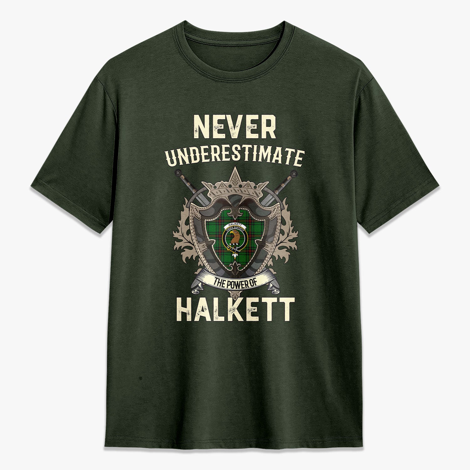 Halkett Tartan Crest 2D T-shirt - Never Underestimate Style